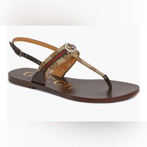 Gucci Interlocking G Web Slingback Sandal EU 39 US 9